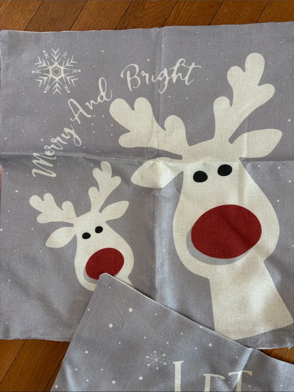 Christmas throw pillow case covers set of two